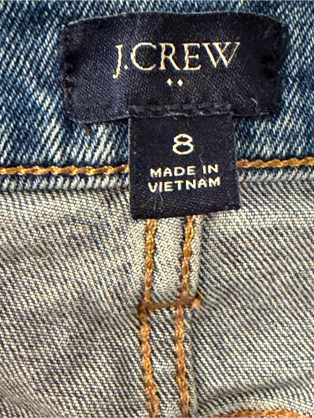 J.Crew Classic Timeless Denim Mini Skirt Medium Blue Wash - Size 8 - Picture 5 of 9
